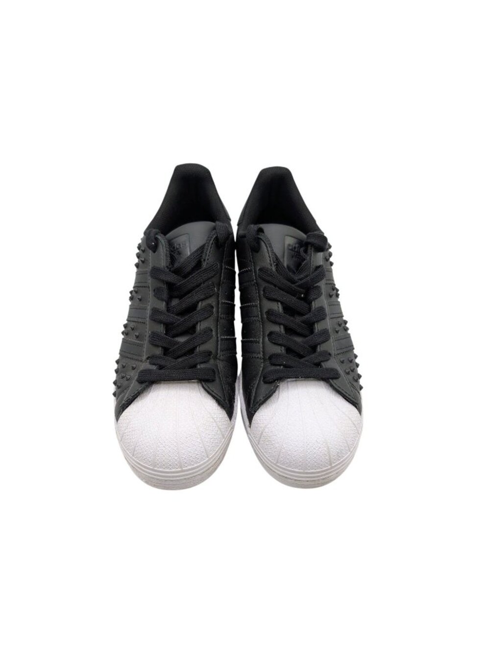 Adidas Superstar Studded Black Leather Sneakers  Size womens 8 US Mens 9 - Picture 8 of 10
